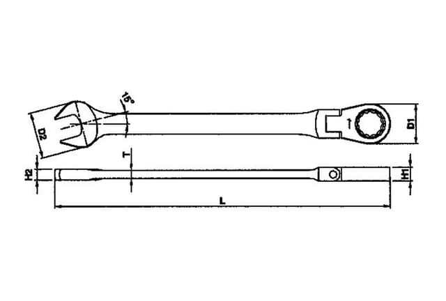 Knick-Ratschen-Ringmaulschlüssel, 19mm Tengtools 600519RF 131891202