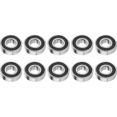 10pcs 6204-2rs Roulements À Billes, Joint Double Face À Grande Vitesse Roulement À Billes Rainure Profonde Roulement À Billes Rainuré Profond Double Scellé 17x47x14mm