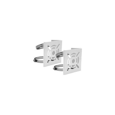 (lot De 2, Petite Taille) Support Universel Pour Poteau Vertical Pour Caméras De Sécurité, Support D'Angle Métallique Robuste Avec Anneau, Pour Caméras Cctv