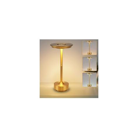 Lampe De Chevet Sans Fil Lampe De Table Batterie Led Tactile Lampe À Intensité Variable Avec Batterie Rechargeable Usb Lampes De Table Or Pour Rebord Fenêtre Moderne Salon D'Enfants Coucher