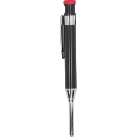 Crayon Mécanique De Charpentier Robuste Avec Taille-crayon À Long Bec Et Trou Profond Pour Le Travail Du Bois Et La Construction Noir