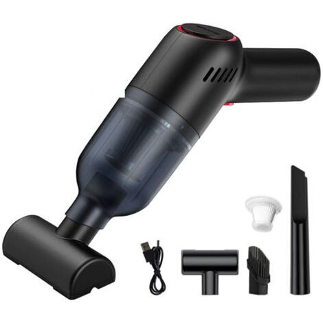 Aspirateur À Main Aspirateur À Main Rechargeable Aspirateur De Voiture Sec Et Humide Portable Pour Tapis De Voiture - Noir
