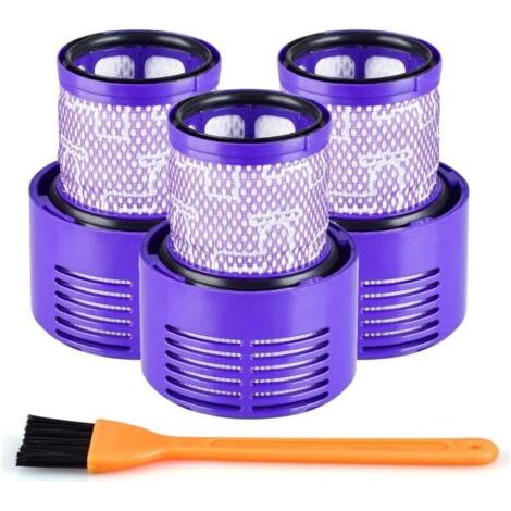 Filtres De Rechange Pour Aspirateurs Dyson Des Séries V10 Cyclone, V10 Animal, V10 Absolute, V10 Total Clean Et Sv12, Compatibles Avec La Référence Dyson 969082-01, Réutilisables Et Lavables – Lot De