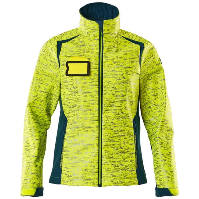 Accelerate safe Damen Softshelljacke 19212-291 Gr. 4XL hi-vis gelb/dunkelpetroleum - Mascot