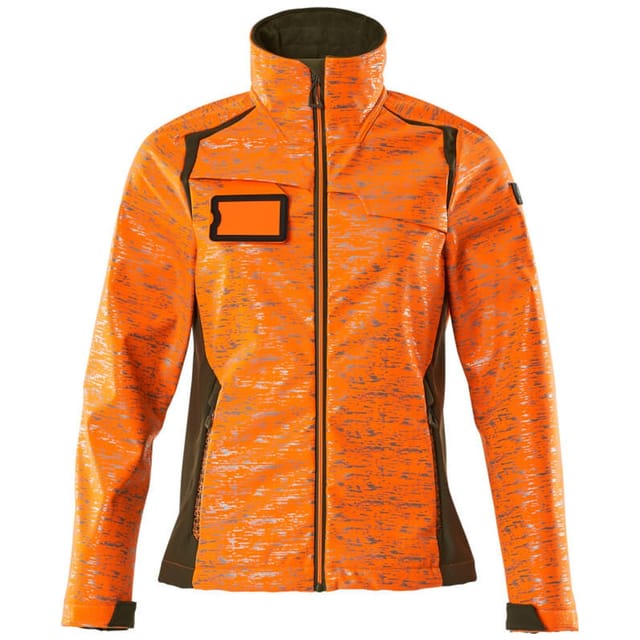Accelerate safe Damen Softshelljacke 19212-291 Gr. 5XL hi-vis orange/moosgrün - Mascot