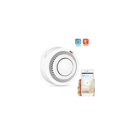 Détecteur De Fumée Wifi Capteur Intelligent Alarme Incendie Système De Sécurité Sans Fil Intelligent Vivant Graffiti App Contrôle Intelligent Maison Cuisine/magasin/hôtel/usine