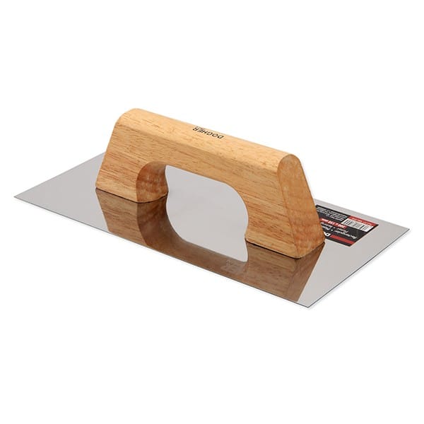 Rechteckige Kelle aus Edelstahl m. Holz 300x150 Dogher 886-002