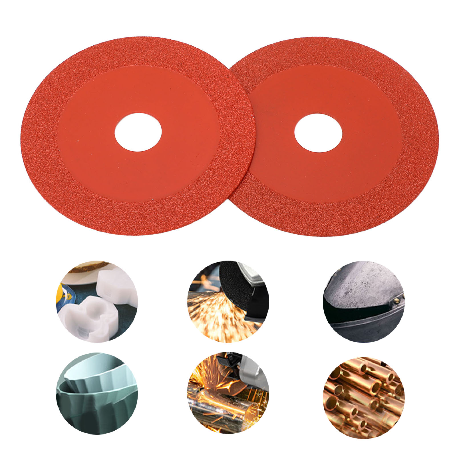 Polier- Und Trennscheiben, Diamantschleifmittel, 15 Mm Breit, 20 Mm Innendurchmesser, 100 Mm Außendurchmesser, 1 Mm Dick, Zum Polieren Von Keramikfliesen, Jade, Kristall Und Weinflaschen. Rot.