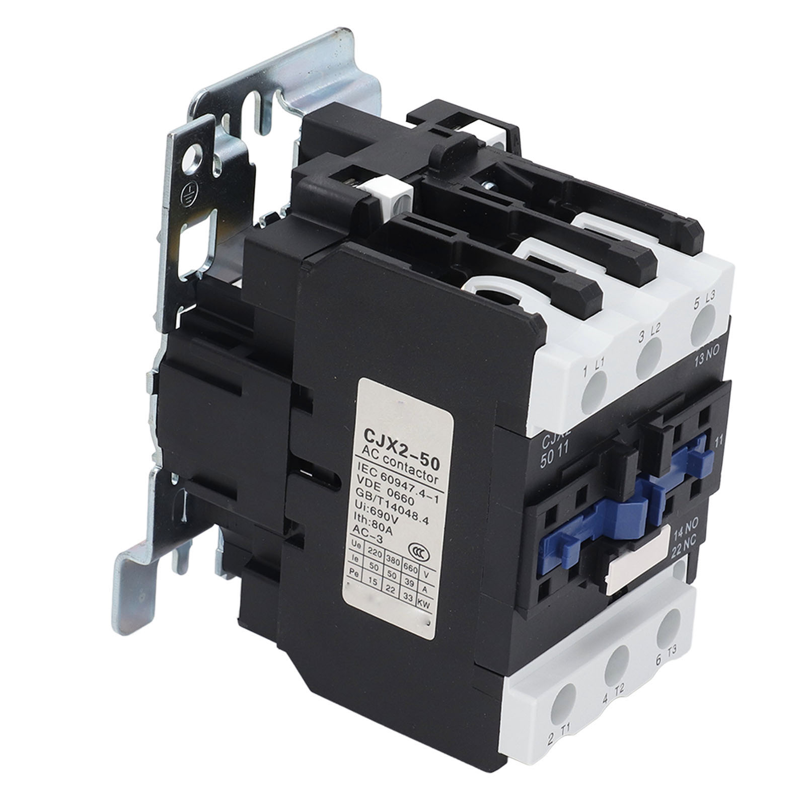 Ac 50 A Schütz Cjx2-5011, 1 Öffner-hilfskontakt, 1 Schließer-hilfskontakt, 220 V