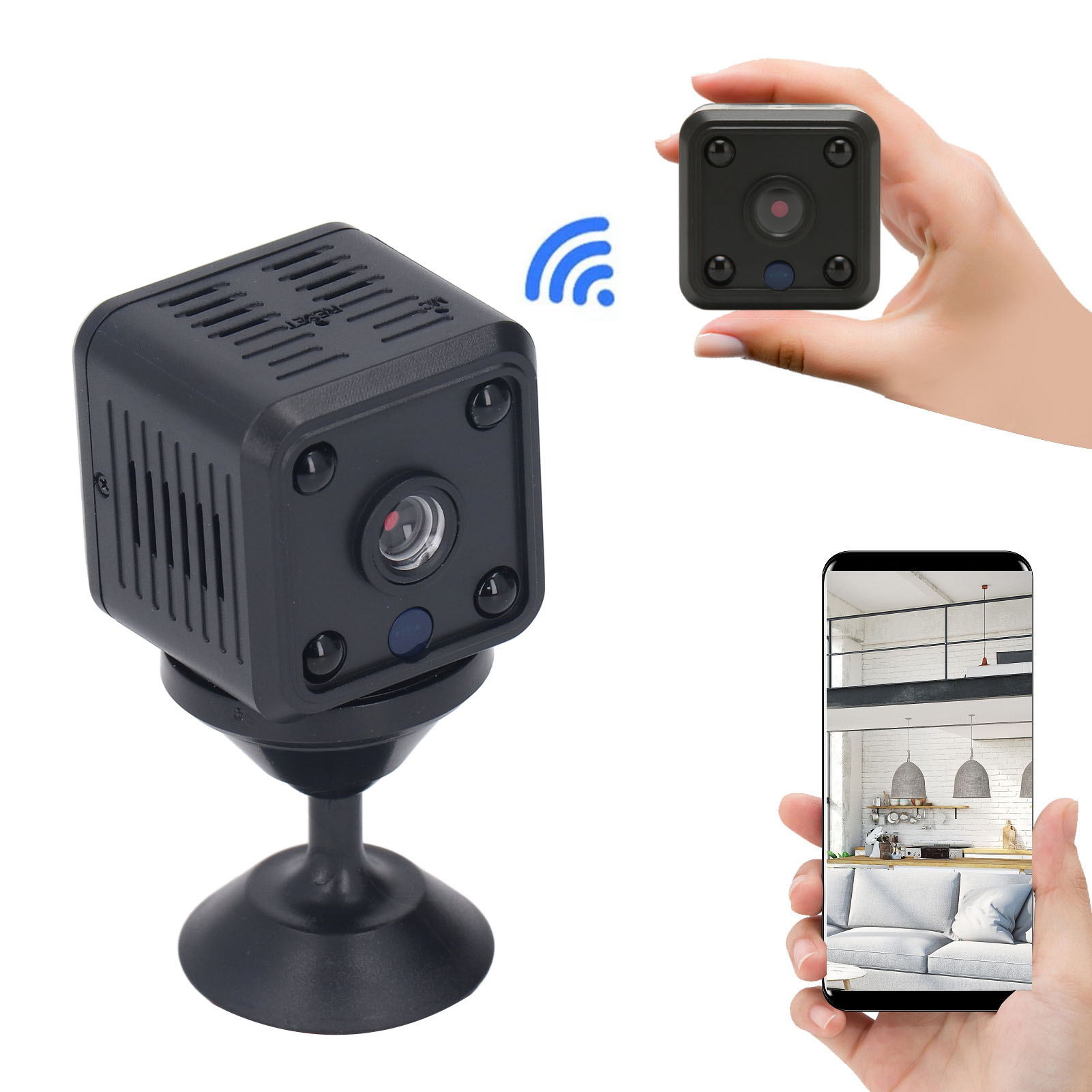 X6-kamera, Hochauflösende Nachtsicht, Wlan, Sicherheitsüberwachung, Sport-dv-kamera, Kleine Quadratische Netzwerkkamera