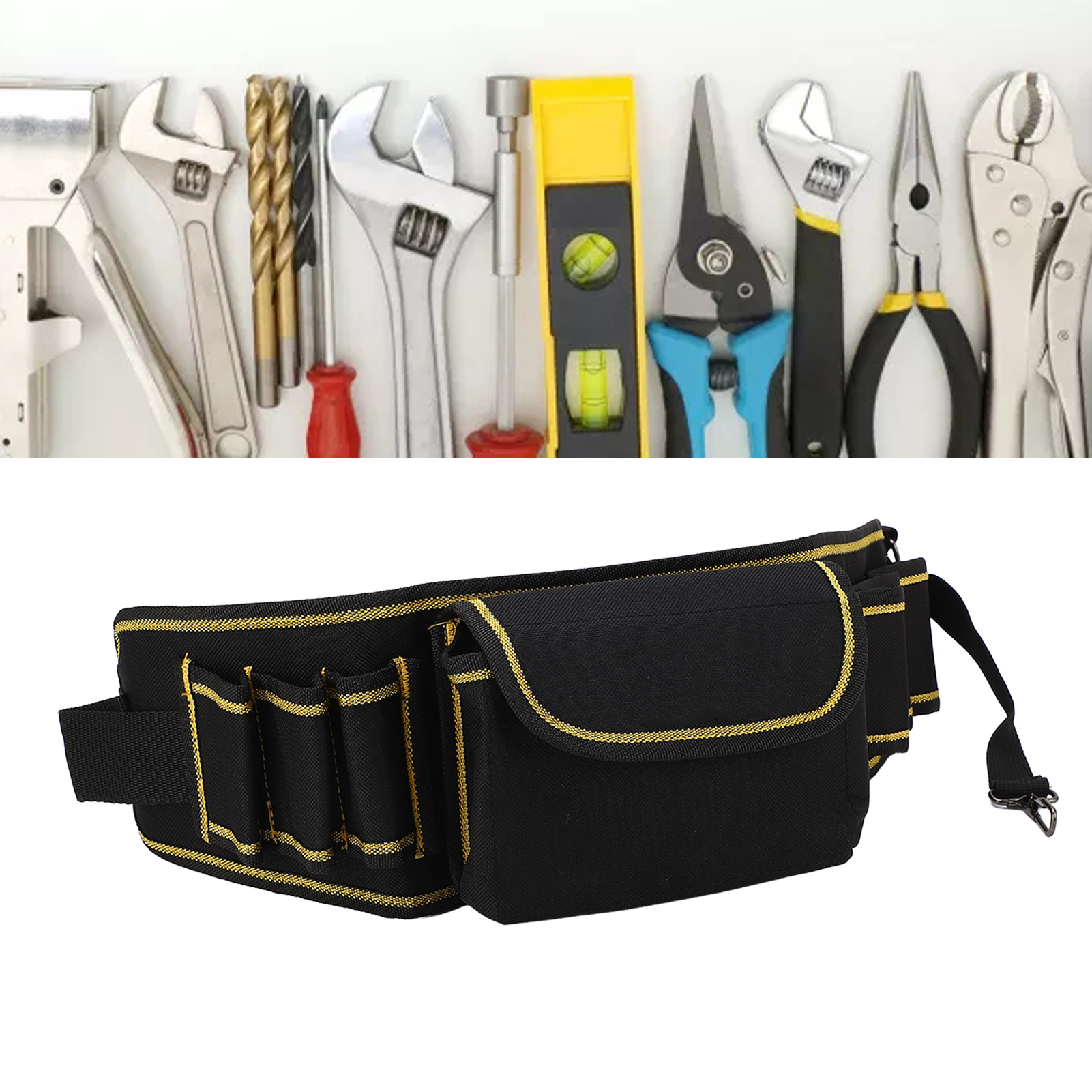 Werkzeugtasche Für Reparaturen, Oxford-gewebe, Werkzeuge Für Den Heimwerkerbedarf, Gürteltasche Für Elektriker, Tragbare Gürteltasche Mit Mehreren Fächern Und Schnalle.