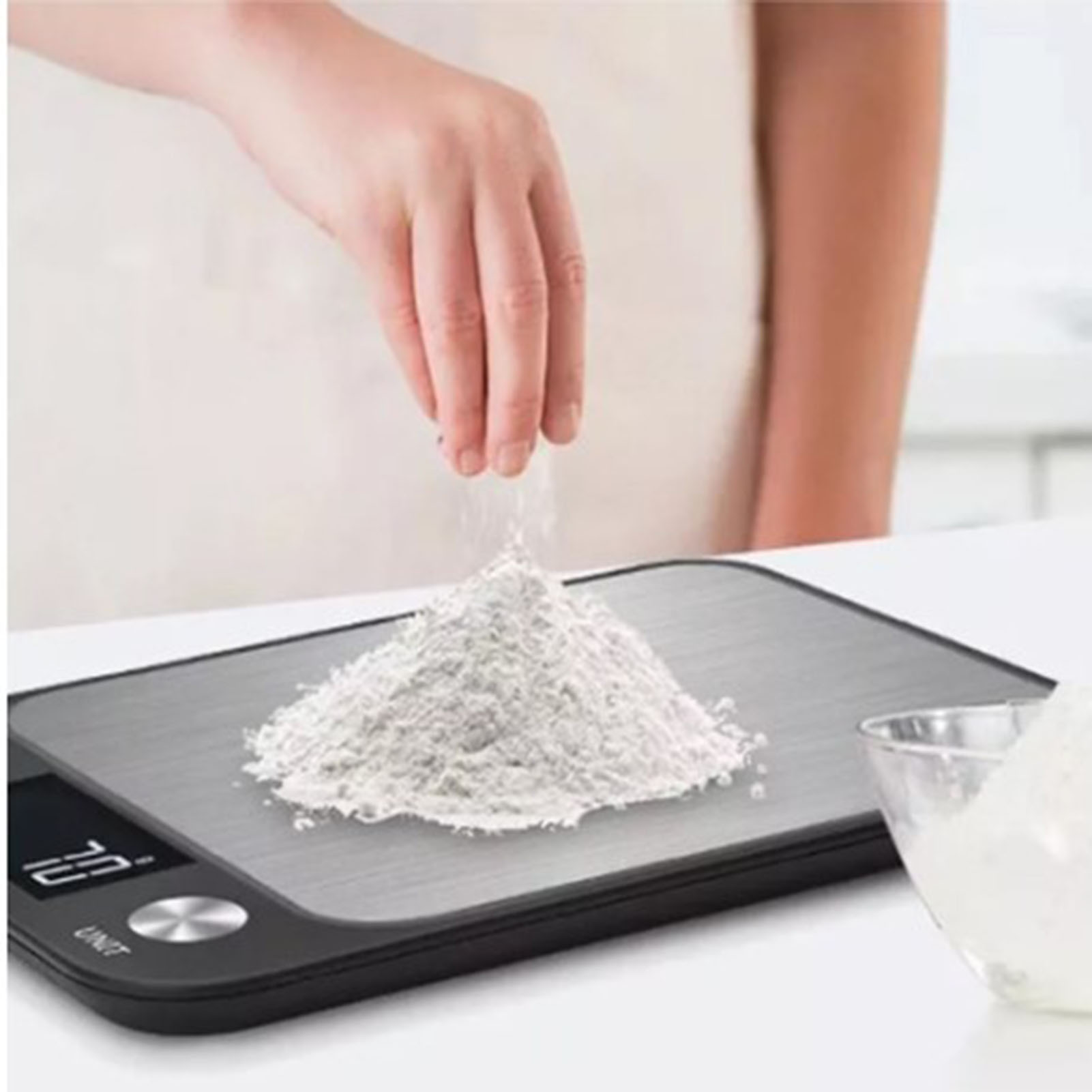 Hochpräzise Elektronische Küchenwaage, Wasserdicht, Edelstahl, Mit Schwarzer Batterie (10 Kg/1 G).