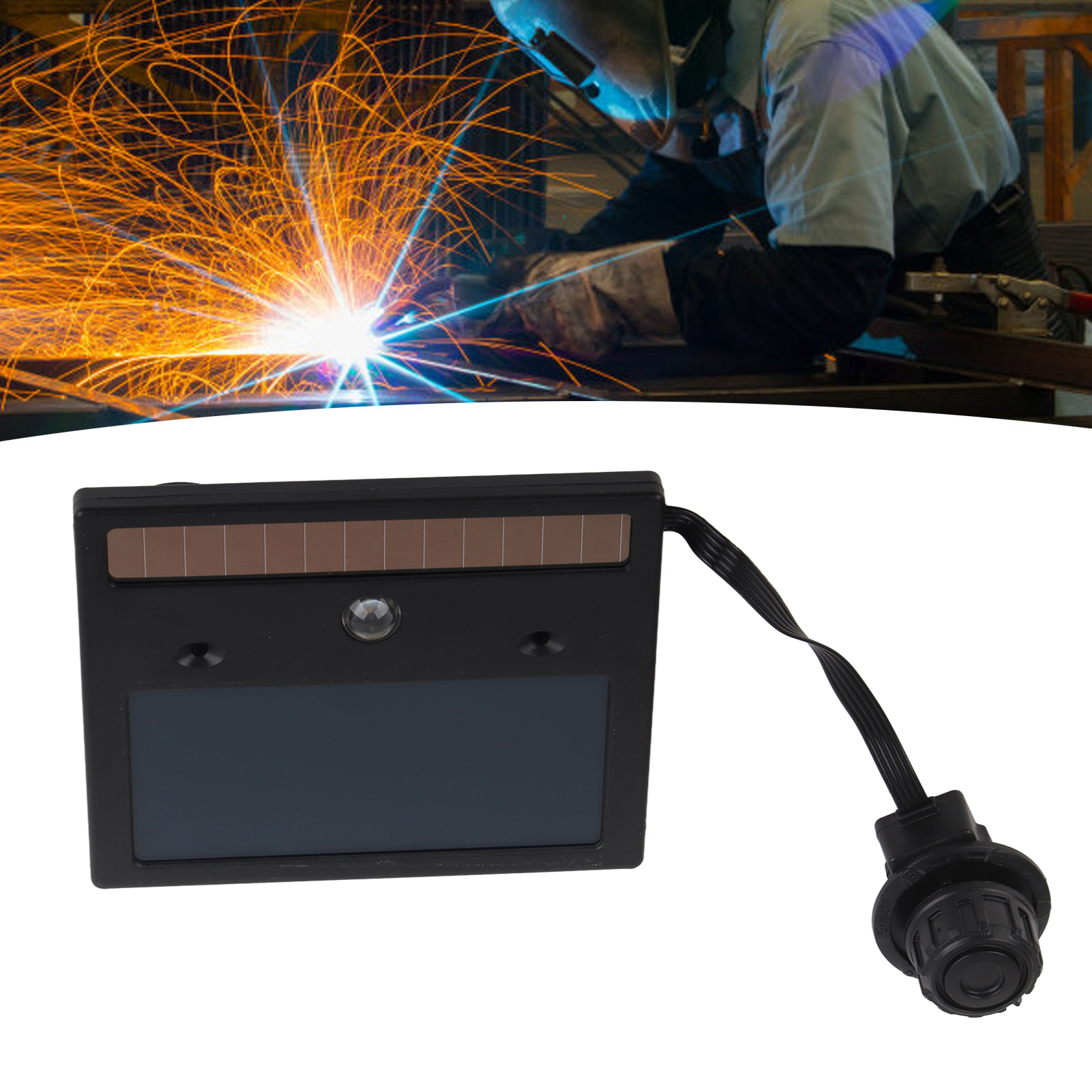 Ly600l Solarbetriebenes, Automatisch Dimmbares Schweißlinsen-set Mit Led-beleuchtung, Schweißhelm Mit Dimmbarer Linse Und Dimmbarem Koffer