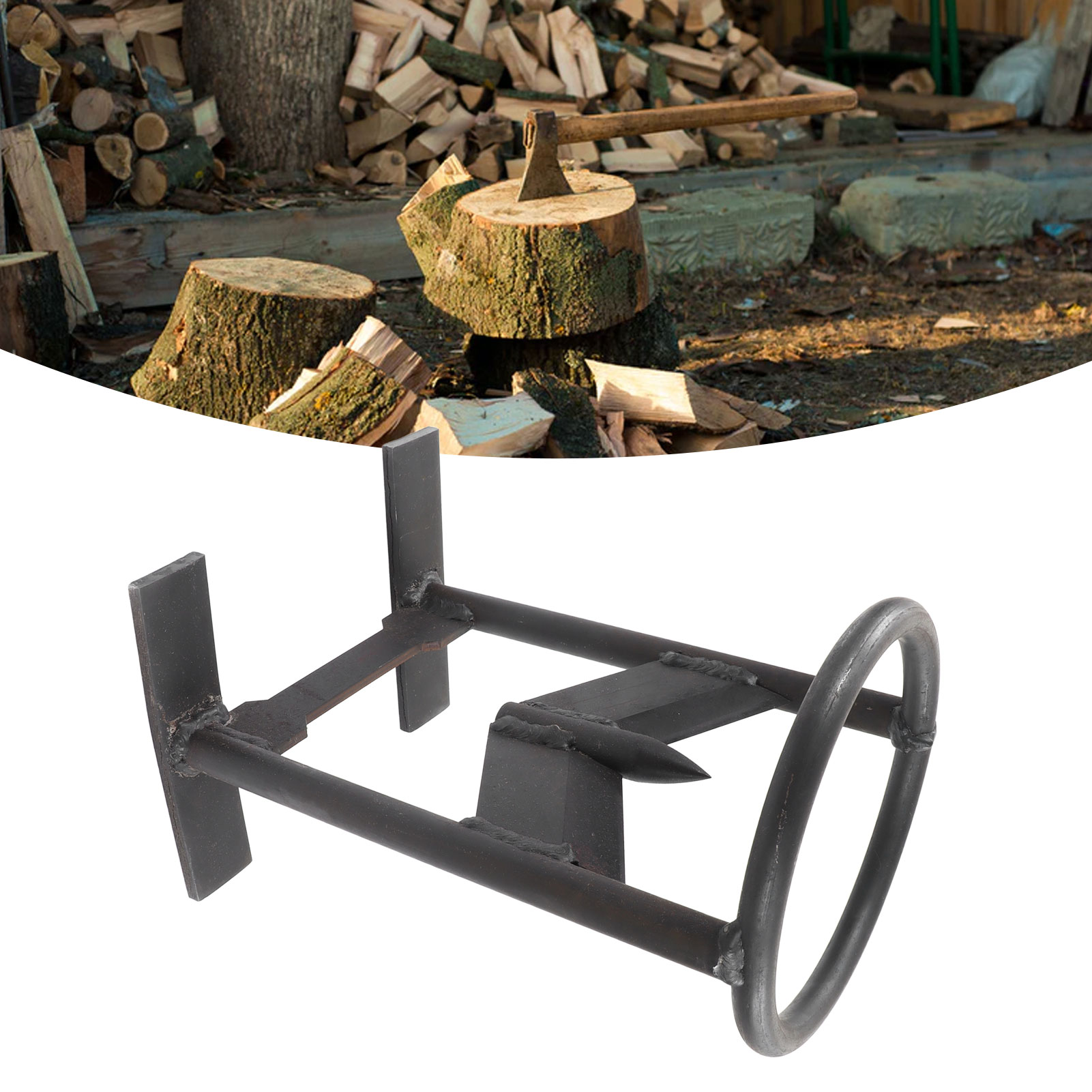 2v-zentralbohr-holzspalter, Hochleistungs-holzspalter, Manueller Keilförmiger Holzspalter Für Holzöfen Und Kamine