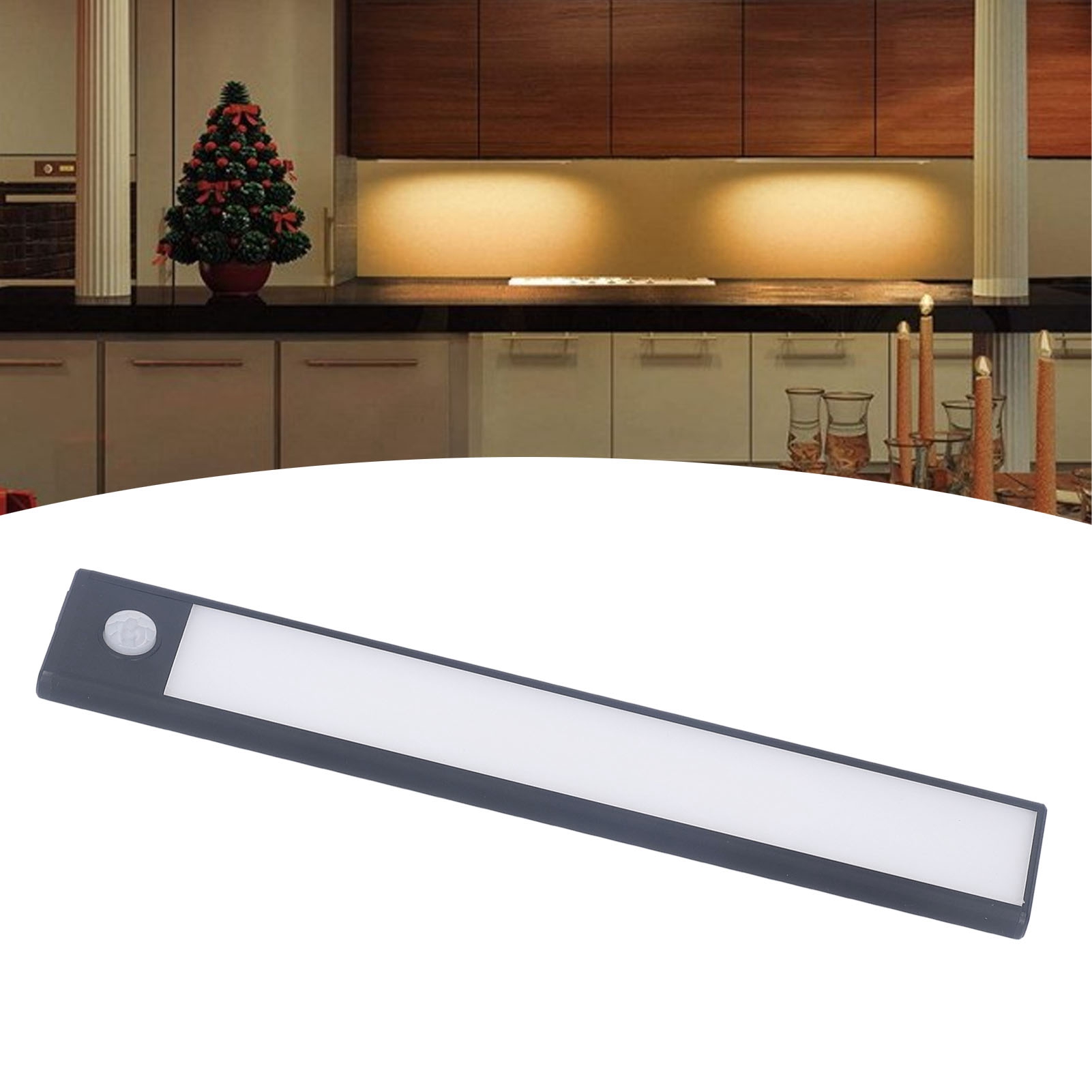 Intelligenter Led-streifen Mit 39 Leds, Usb-aufladbar, Kabellos, Magnetisch: 235 × 40 × 9,5 Mm, Schwarz