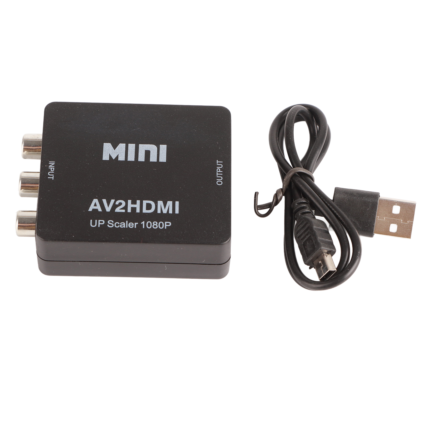 Schwarzer Av-zu-hdmi-konverter, 1080p High Definition Av-zu-hdmi-videokonverter