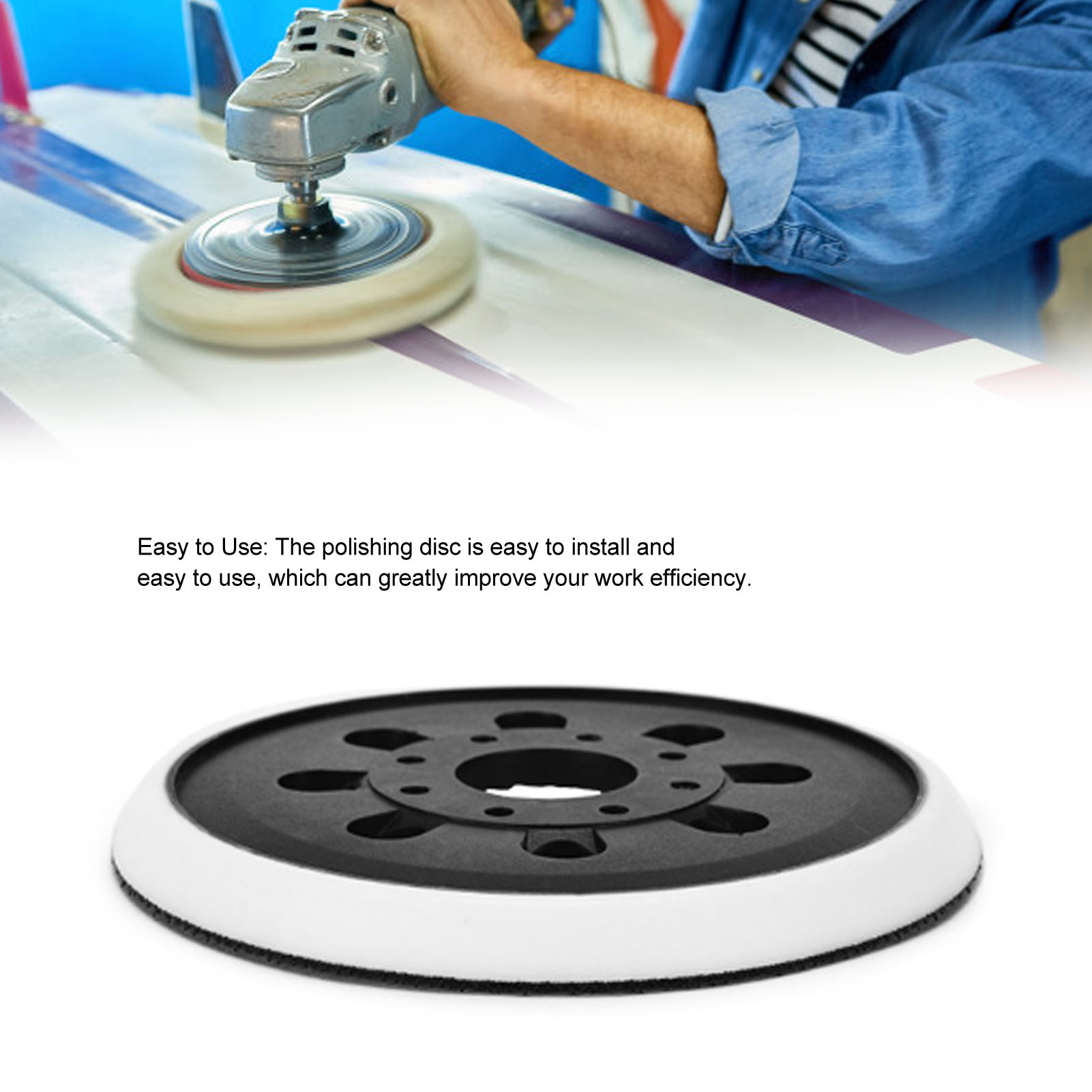 Bosch Schleifpad Für 127 Mm (5 Zoll) 8-loch Selbstklebende Schleifscheibe Mit Pneumatischem Polierpad
