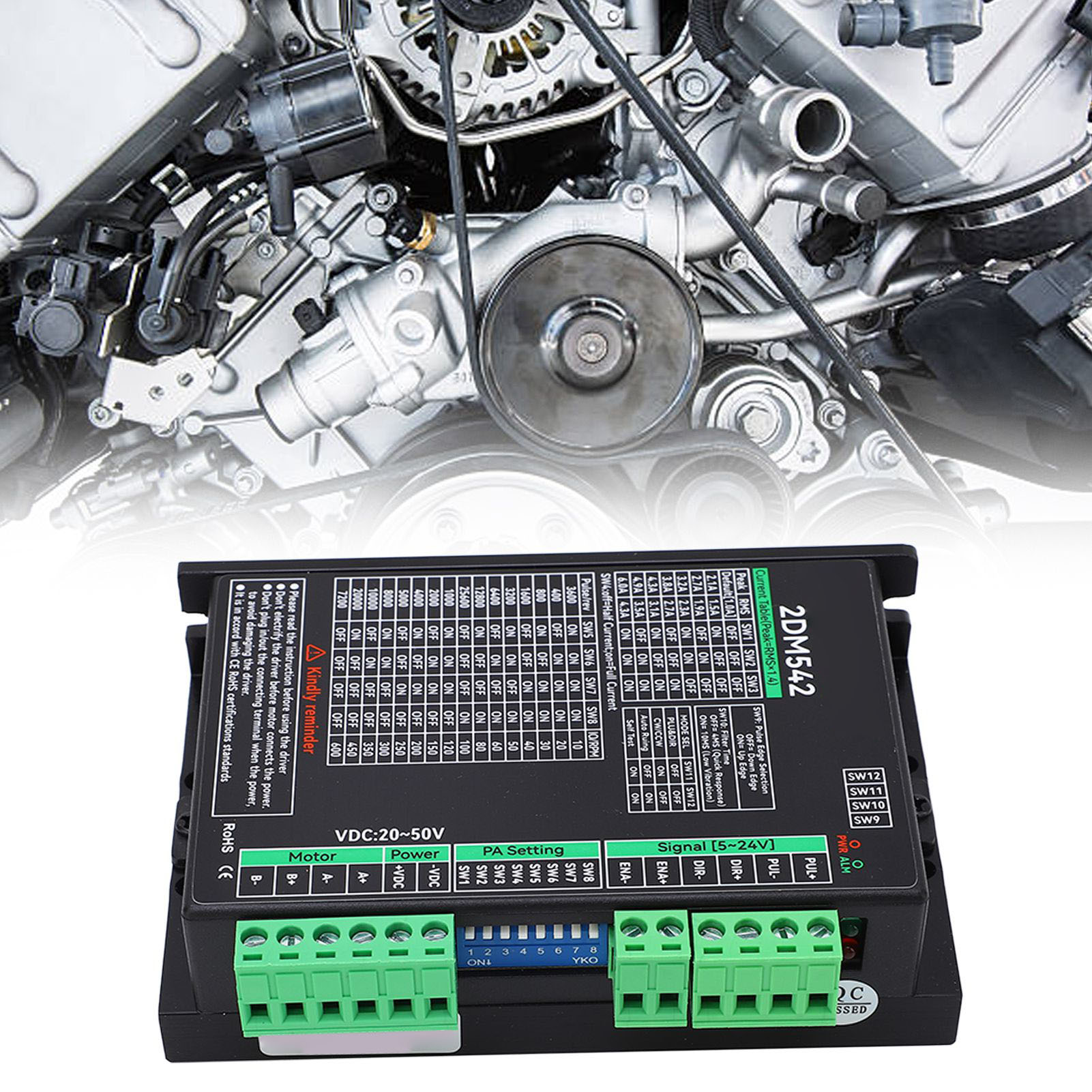 Cncboy 2dm542 Zweiphasen-digital-schrittmotorsteuerung Eingangsspannung: 20–50 V Dc