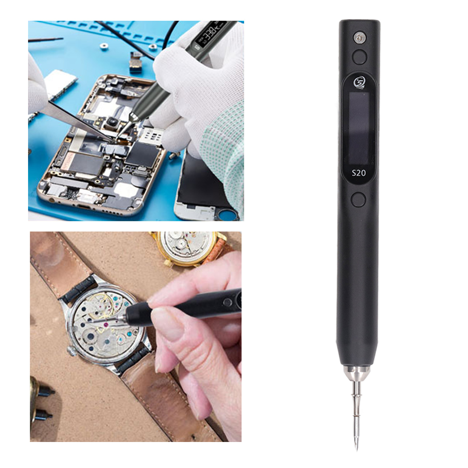 Der Lötkolben Nano S20 20w Unterstützt Pd Qc-netzteile Und Ist Kompatibel Mit C115 Ac110-220v Lötspitzen Nach Europäischem Standard.