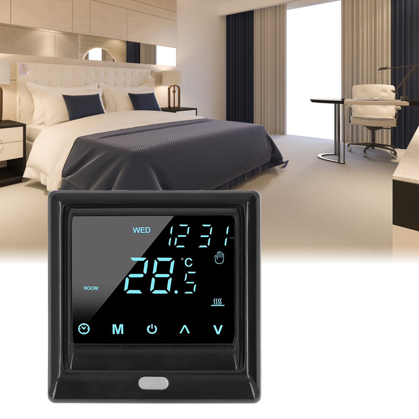 Graffiti Smart-thermostat Mit Wlan Und Bluetooth Für Elektrische Fußbodenheizung, Lcd-temperaturanzeigefeld, Sprachsteuerung Über Die Graffiti-app, Fernbedienung, Ac 85–250 V