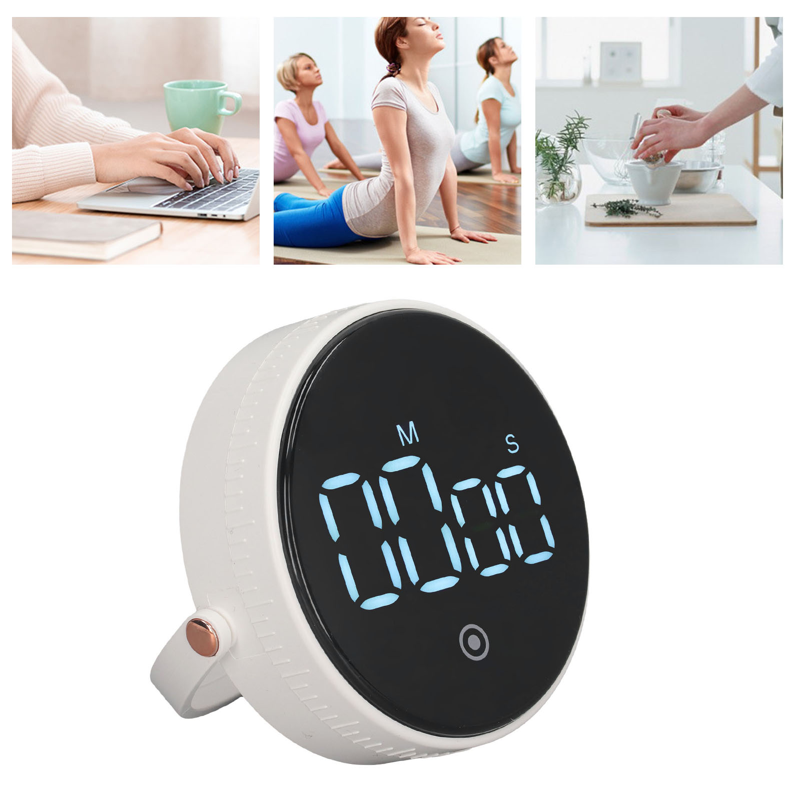 F1 Drehtimer Für Klassenzimmer, Großes Led-display, Digitaler Küchentimer, Magnetischer Timer Für Kinder, Für Sport Im Unterricht, Hausaufgaben, Einstellbare Lautstärke, Weiß