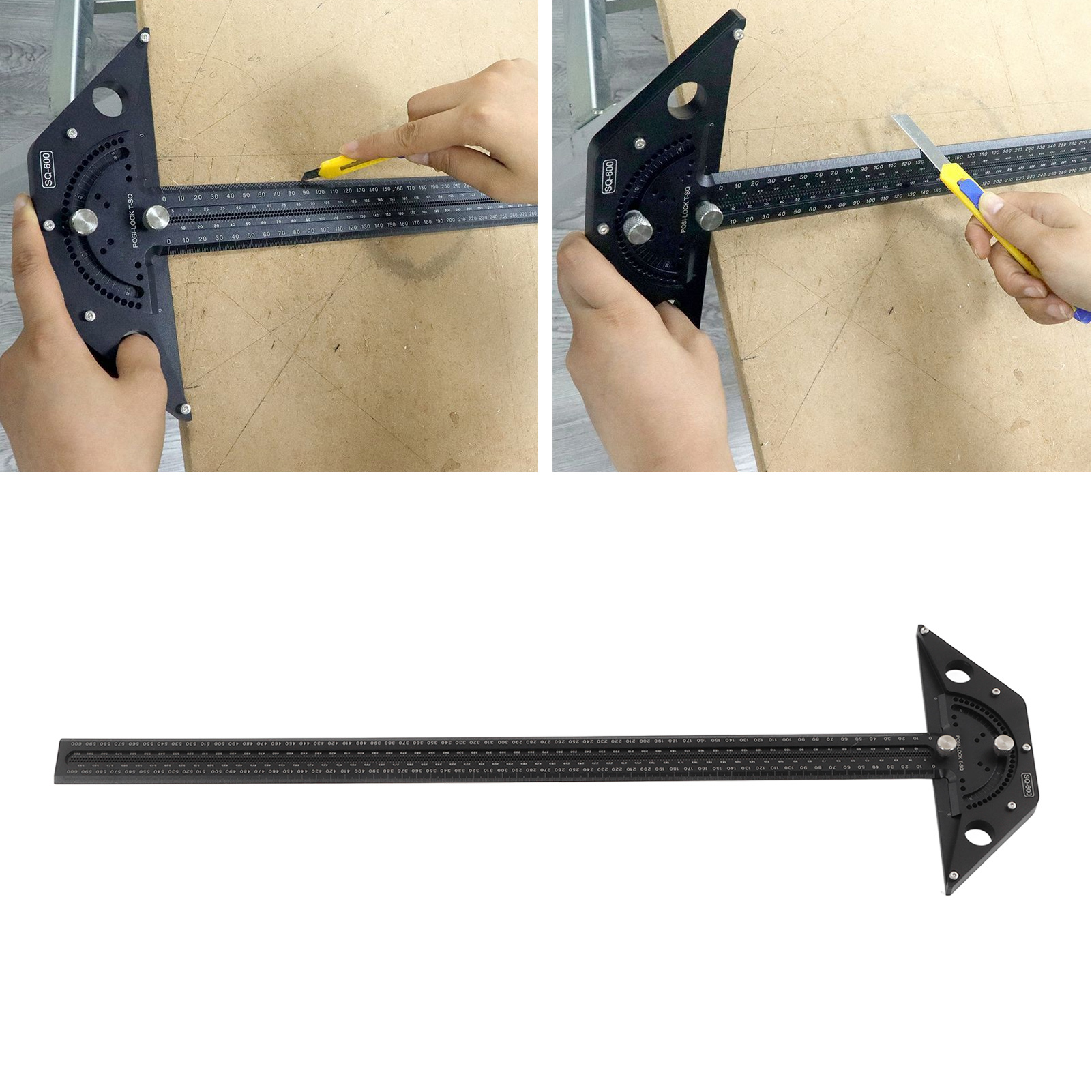 Anreißlineal Für Holzbearbeitung, Lochlineal, T-lineal Aus Aluminiumlegierung