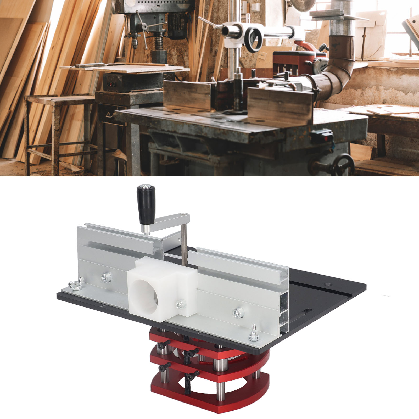 C8 Holzbearbeitungsmaschine Aus Aluminiumlegierung Zum Gravieren, Nuten, Schneiden Und Anfasen (schwarz)