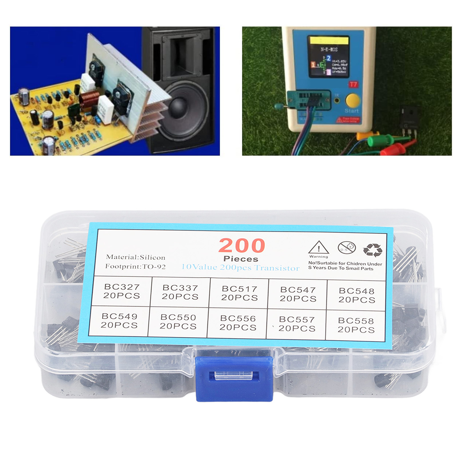 Bausatz Mit 200 Transistoren Der To-92-serie, Jeweils 20 Stück Von Jeder Spezifikation Aus 10 Modellen Bc327 Bis Bc558