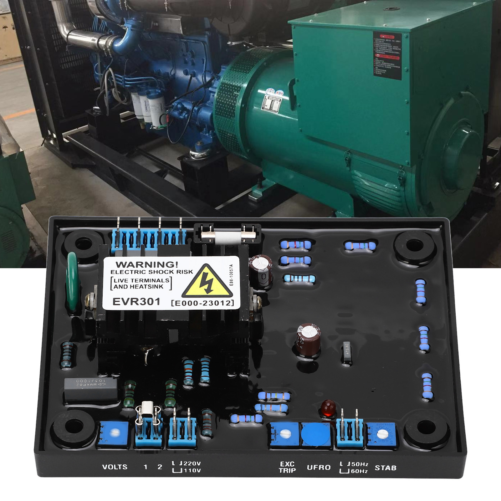 Spannungsstabilisatorplatine Evr-301 Für Bürstenlose Dieselgeneratoren, Automatischer Spannungsregler (avr), 85–125 V Ac / 170–250 V Ac