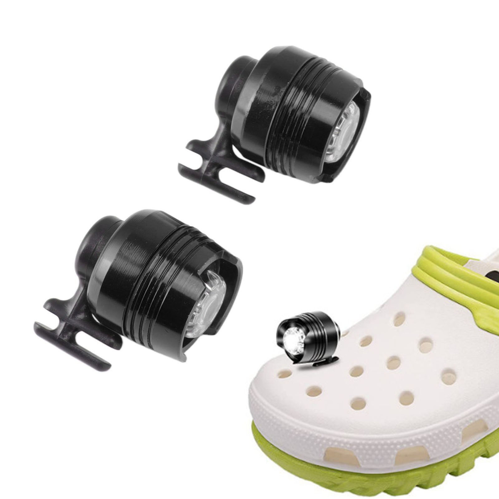 2-teilige Tragbare Lampe Für Holzschuhe, Schwarz