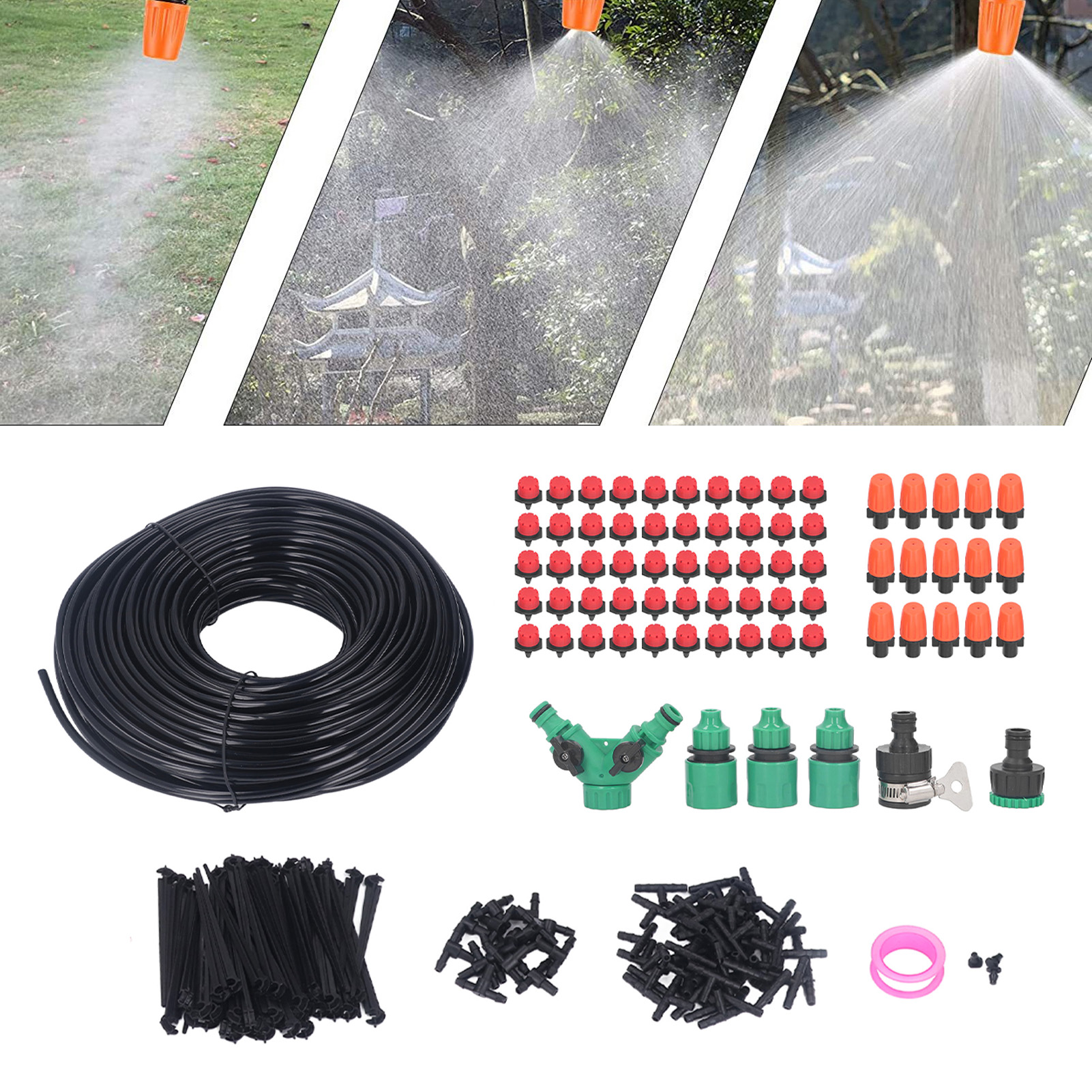 Verstellbares 50-meter-mikro-diy-bewässerungsset Für Landwirtschaftliche Betriebe, Wassersparendes System, Bewässerungsset Mit Robusten Rohren Für Landwirtschaftliche Betriebe.