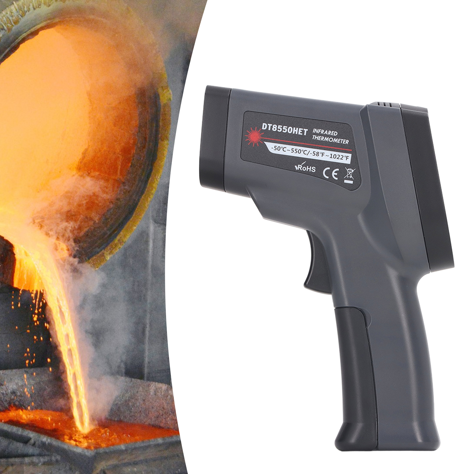 Funktionstemperatur- Und Feuchtigkeitsdetektor Mit Thermoelement Typ K Dt8550het