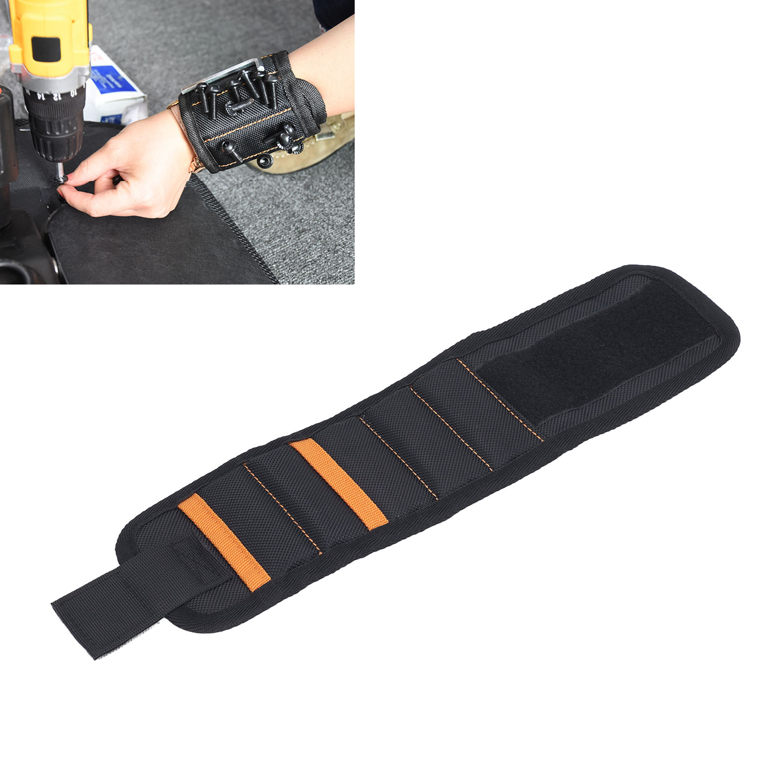 Schwarze Elektrikertasche Mit 5 Fächern Und Einer Doppeltasche Mit 20 Magnetischen Handschlaufen