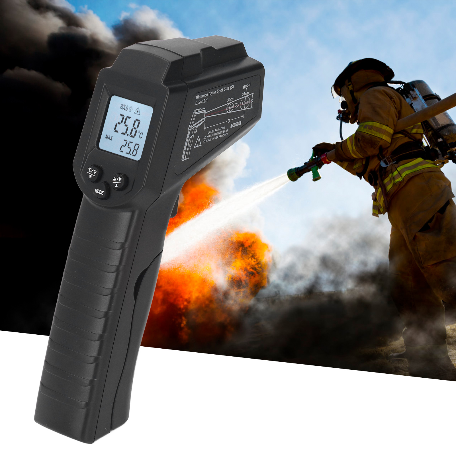 Dt8550kh Tragbarer Temperaturdetektor, Industriethermometer Für Objekte