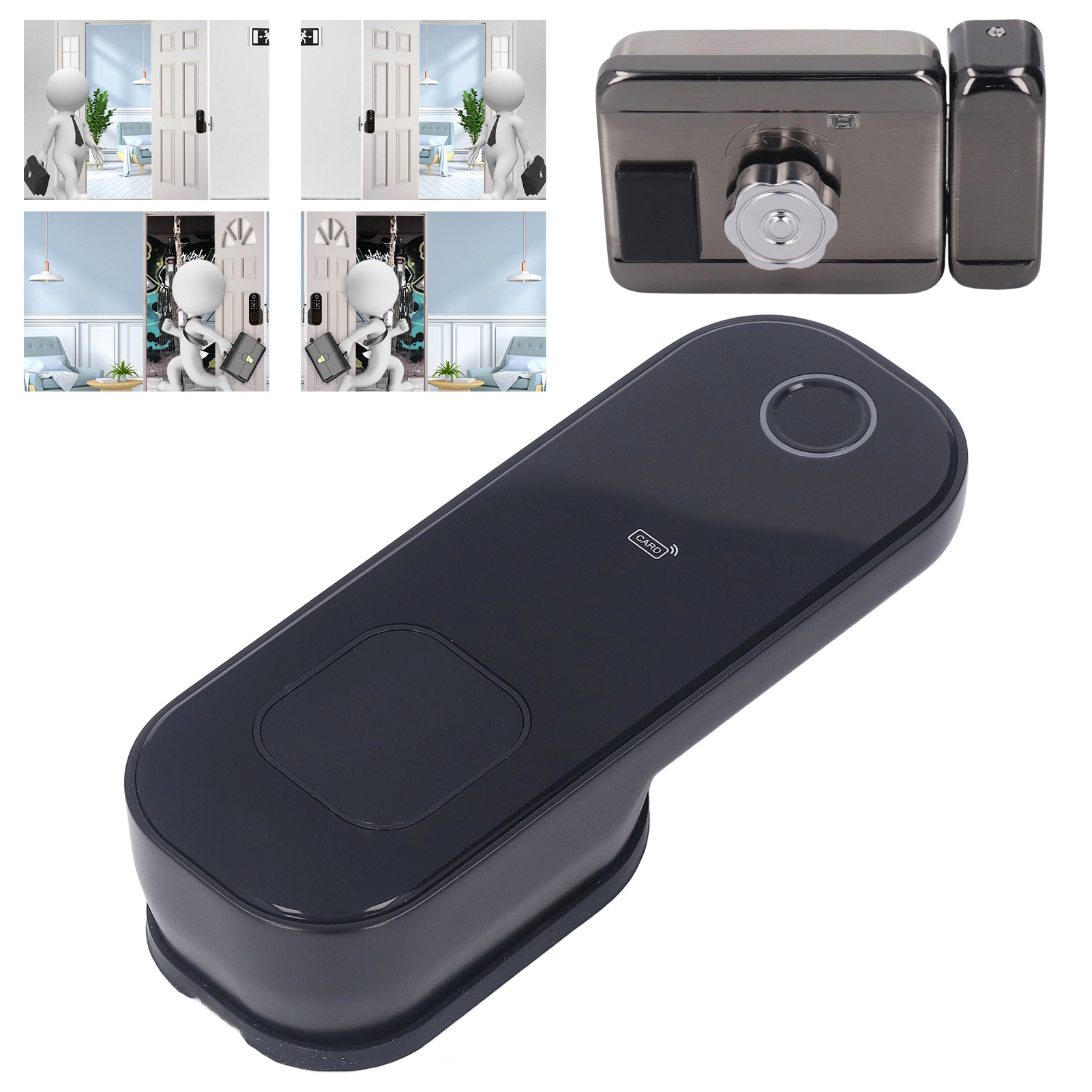 Intelligentes Wlan-türschloss Mit Anti-graffiti-funktion, Diebstahlsicherung Per Fingerabdruck Für Smart Homes, Ferngesteuertes Digitales Türschloss Mit Passwort Für Mehr Sicherheit Im Familienkreis