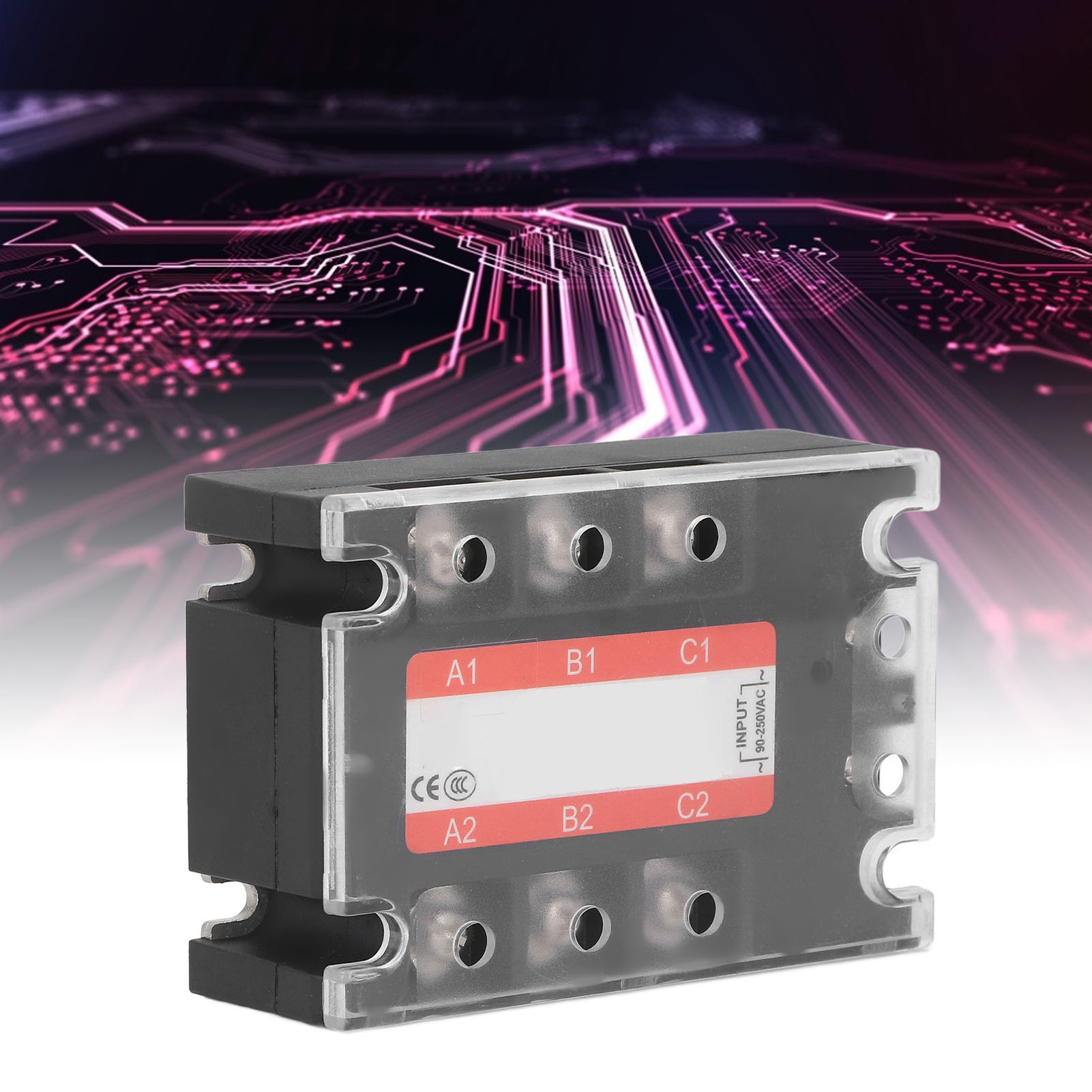 Dreiphasen-halbleiterrelais Ssr-3 A48100 100a Ac-steuerung Für 480v Ac.