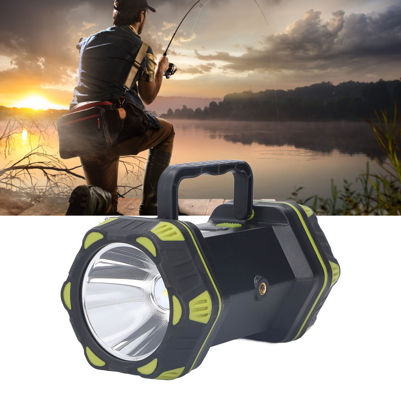 Hochleistungsfähiger, Wasserdichter, Tragbarer Scheinwerfer, Multifunktionale Powerbank Mit Usb-ladeausgang, 4800 Mah, Notbeleuchtung Für Industrielle Anwendungen