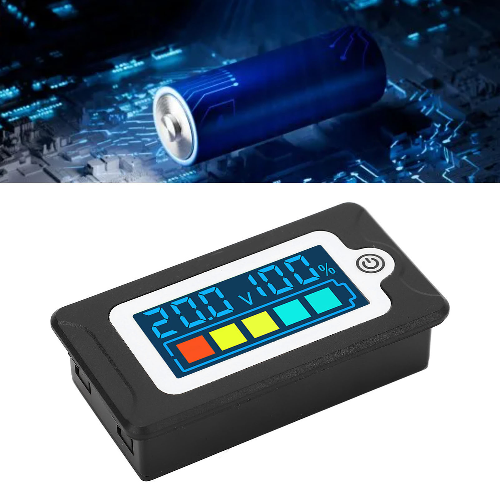 Peacefair Batteriespannungs-prozentprüfer, Restladungsdetektor Für Ternäre Lithium-ionen-akkus, 8–100 V Dc