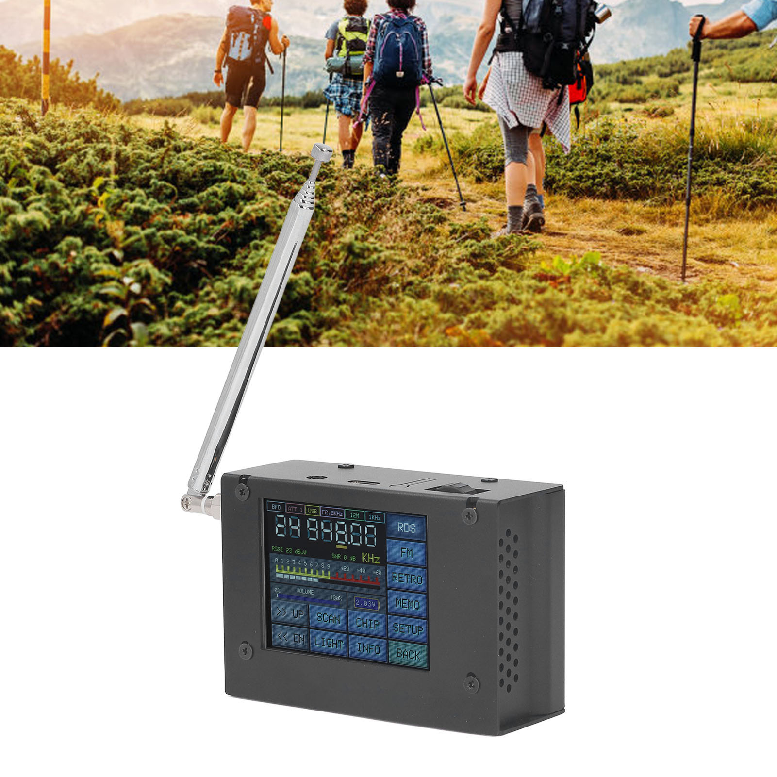 Der Dsp-mini-radioempfänger Mit Vollem Frequenzband Unterstützt Die Betriebsarten Fm, Lw, Mw, Sw-ssb Und Verfügt Über Einen Hochempfindlichen Rds-kurzwellenempfänger Mit Si4732-chip.