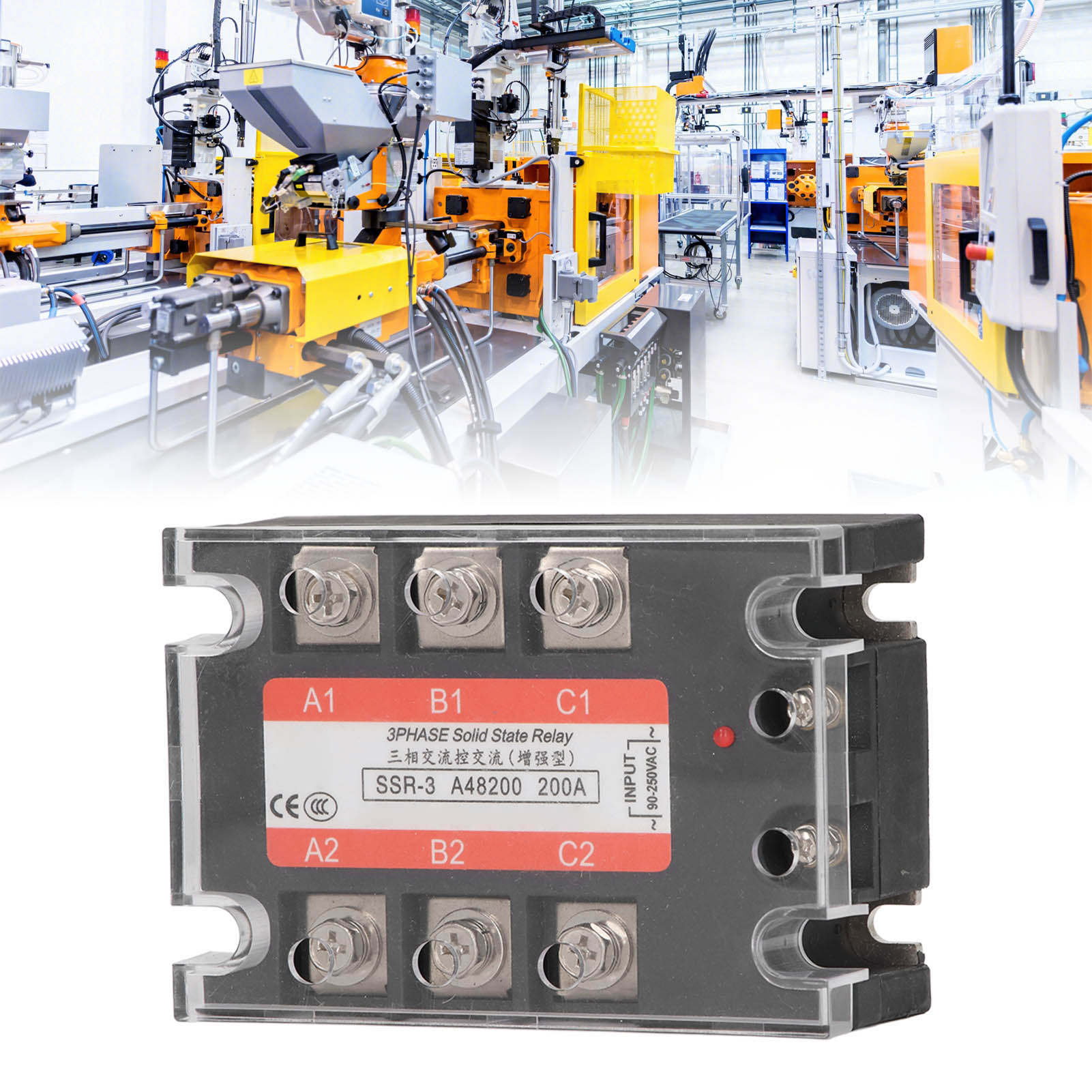 Dreiphasen-halbleiterrelais 200 A Ssr-3 A48200, 480 V Ac-steuerung