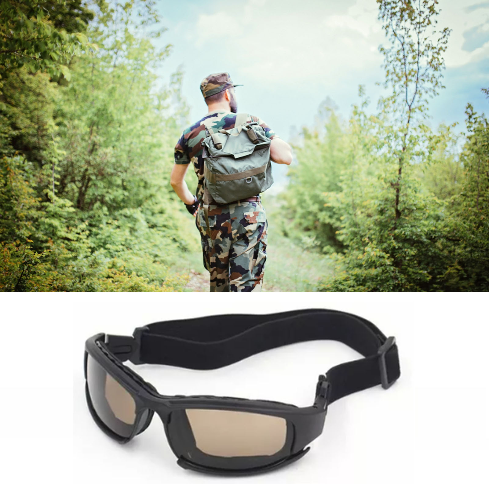 American Daisy X7 Taktische Schutzbrille, Nachtsichtgerät Für Motorradschießen, Sonnenbrille
