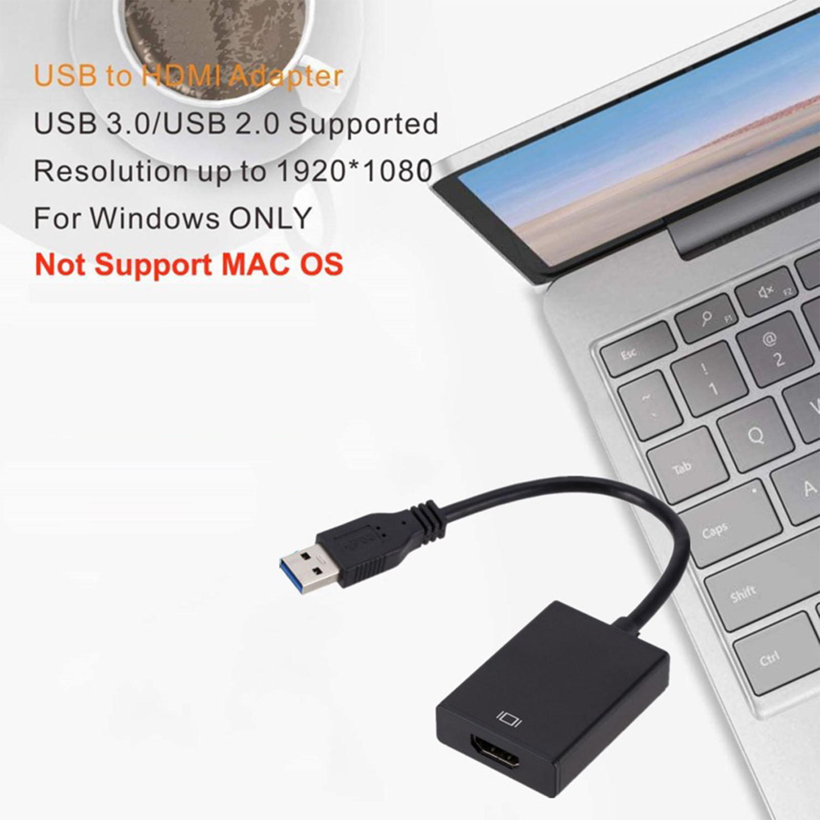 Usb 3.0 Zu Hdmi Konverter, Treiberloses Externes Usb 3.0 Zu Hdmi High-definition-konvertierungskabel.