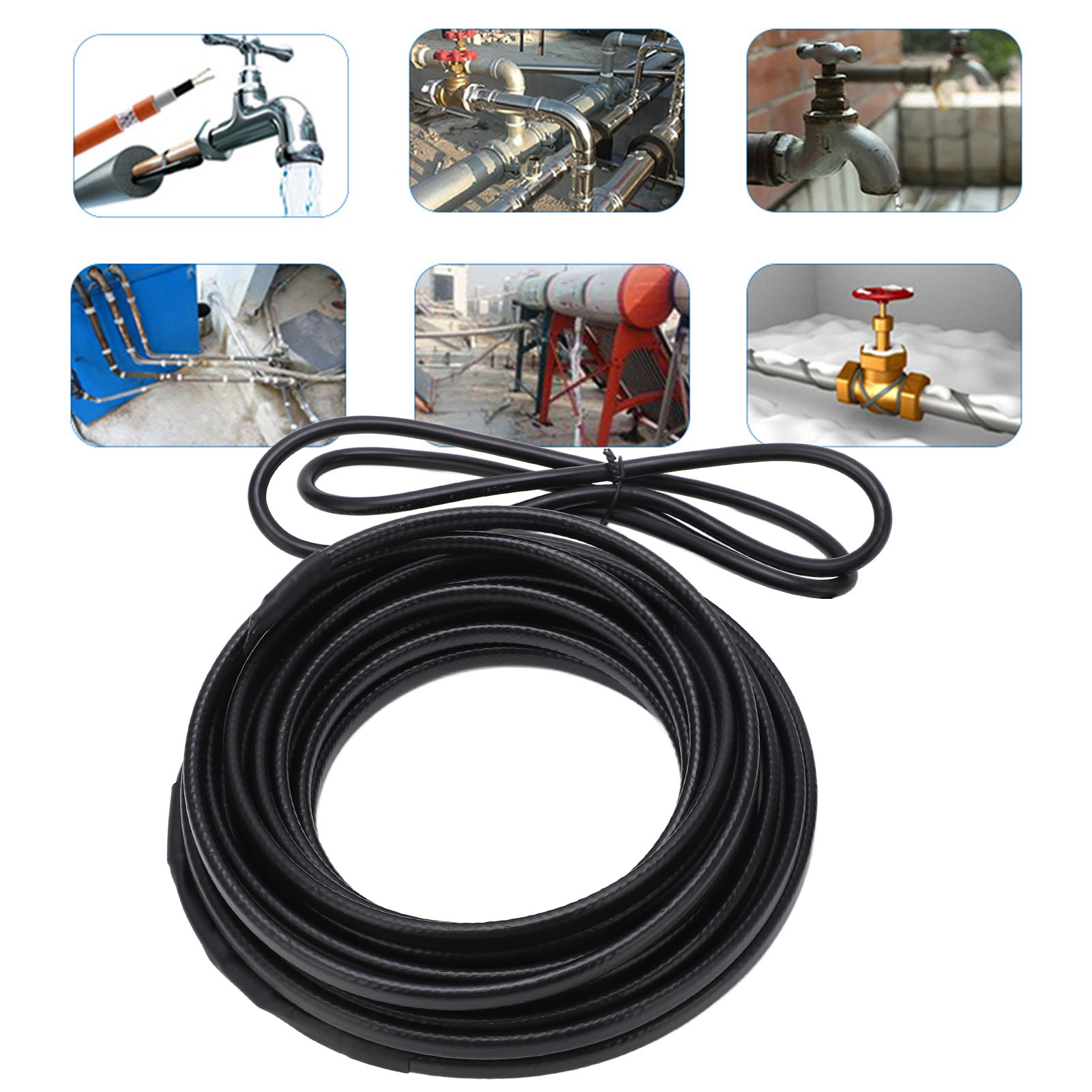 10 Meter Langes, Selbstregulierendes Heizkabel Mit Explosionsgeschütztem Stecker, Elektrisches Heizkabel Mit Auslaufsicherem Wasserschlauch, Frostsicherer Isolierung, Selbstregulierendes Heizband, Eur