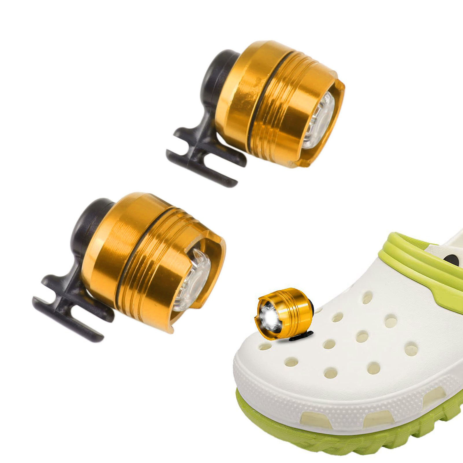 2-teilige Tragbare Lampe Für Holzschuhe, Gold