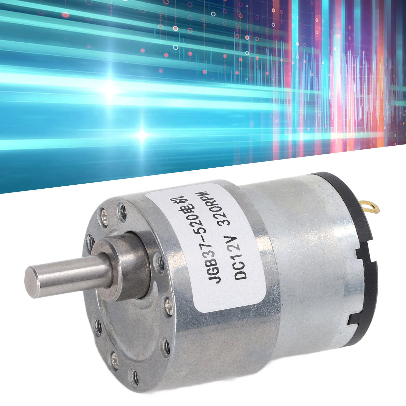 Jgb37-520 Dc12v Getriebemotor Mit Hall-encoder, Ausgleichswagen Mit Drehzahlmessung, 320 U/min.