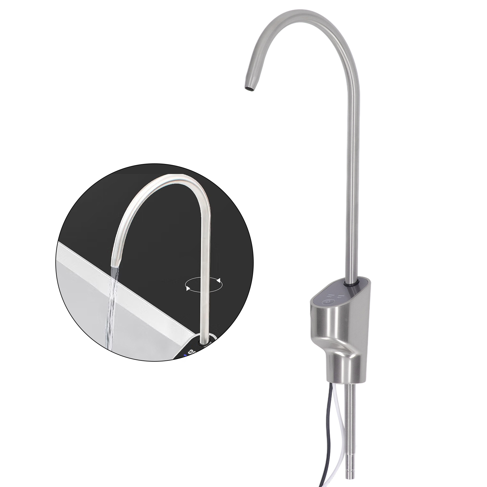 Wasserhahn Mit Integriertem Wasserfilter Aus Edelstahl 304, Universeller Tds-wert, Intelligenter Touchscreen, 3-strahl-armatur, 24 V
