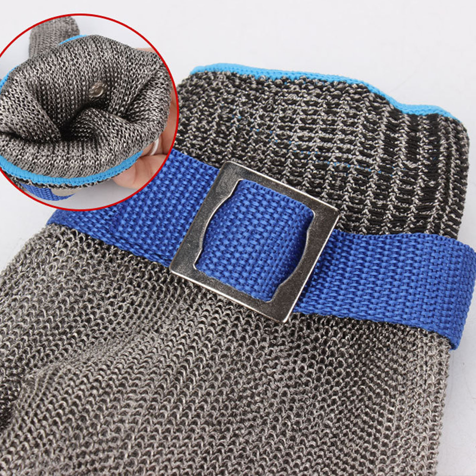 Schnittfeste Handschuhe Zum Schneiden, Schlachten Und Töten Von Fischen. Handschutz Gegen Schnitte Und Abrieb (schutzklasse 5). Hergestellt Aus Edelstahldraht (316). Größe L.