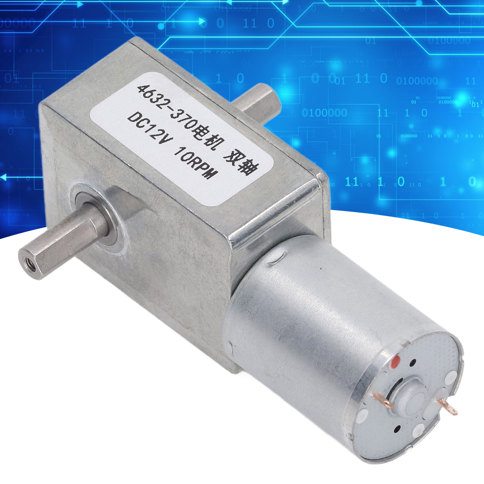 4632-370 Schneckengetriebemotor Mit Zwei Wellen, 12 V Gleichstrom, 10 U/min