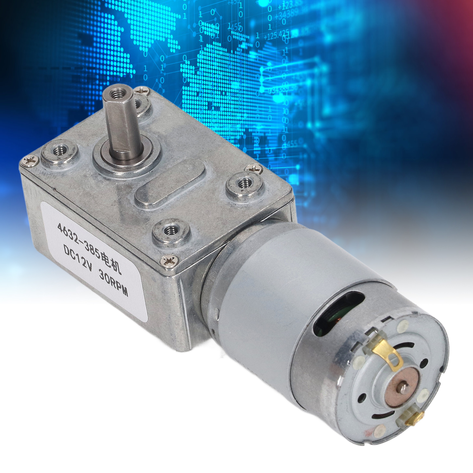 12v Gleichstrom-schneckengetriebemotor, Quadratisch, 30 U/min (ref. 4632-385).