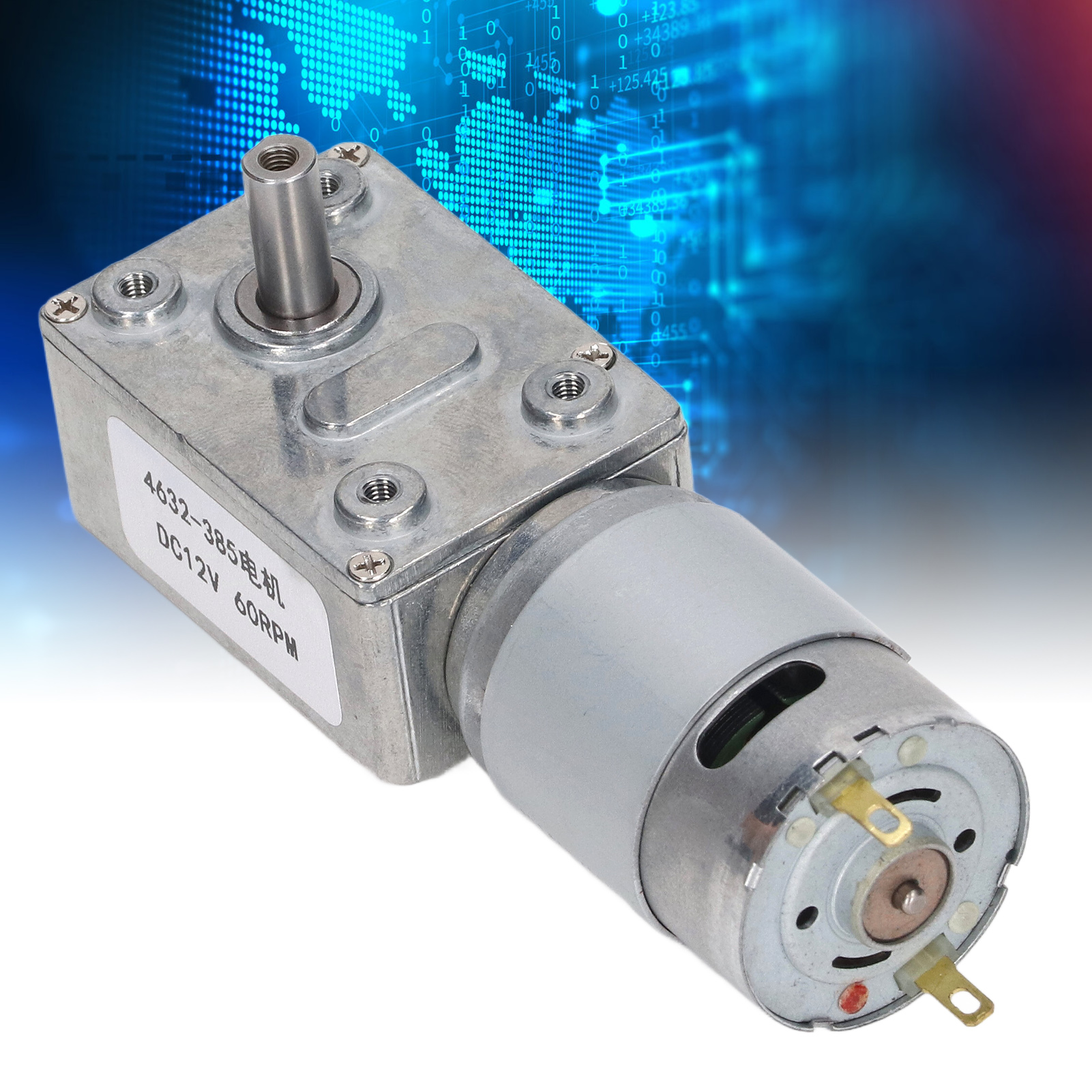 12v Gleichstrom-schneckengetriebemotor, Quadratisch, 60 U/min (ref. 4632-385).